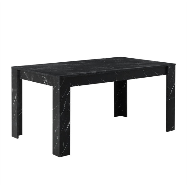 Ebern Designs 59" Rectangular Black Dining Table for 6 Persons Wayfair